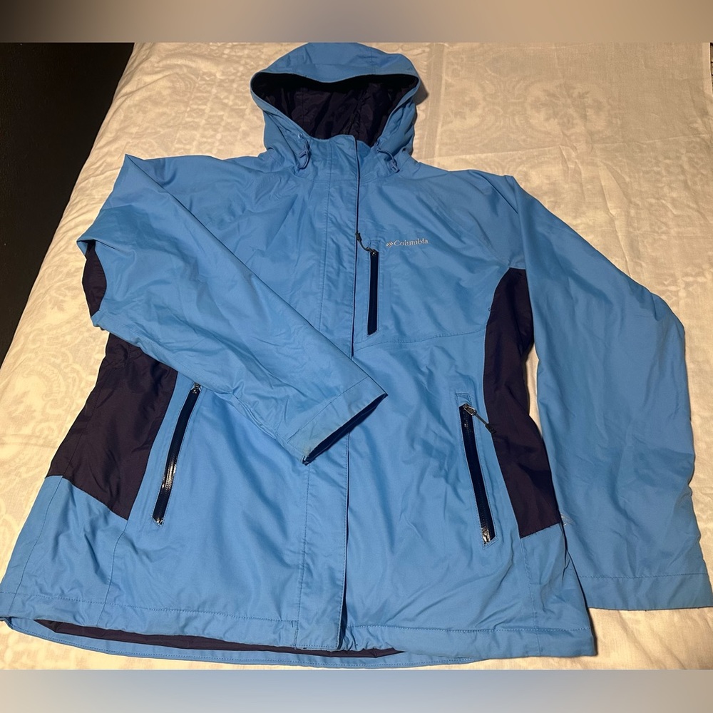 Columbia Omni-heat  Blue and Dark Blue men’s Hooded Jacket size XL